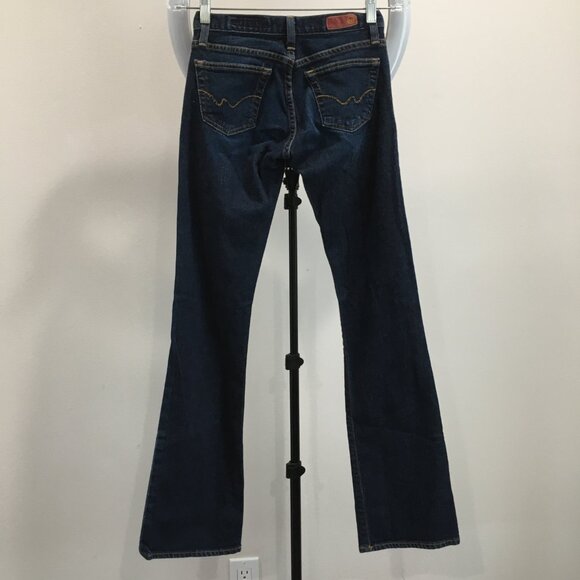 AG ADRIANO GOLDSCHMIED Dark Wash THE ANGEL 5 Pocket Slight Flare Leg Jeans - Picture 7 of 10